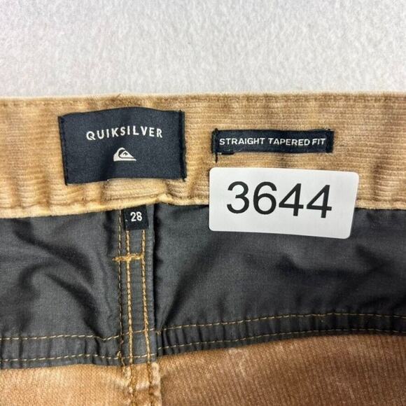 Quicksilver Jeans Pants Mens 28 Brown Straight Tapered Fit Corduroy - Picture 8 of 16